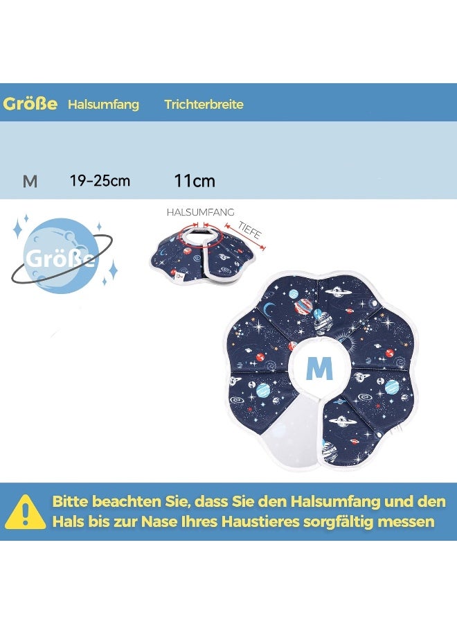 Cat Cone Recovery Collar Soft Starry Sky, Cat Collar Protective Adjustable Pet Cone Collar for After Surgery, Comfortable Elizabethan Collar for Cats Kitten Prevent from Licking Wounds, M - Image 3